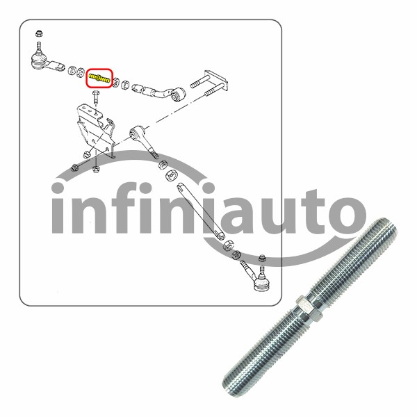 811419801EPART     PARAFUSO BARRA DIRECAO VAG ESQUERDO A80 79-86               