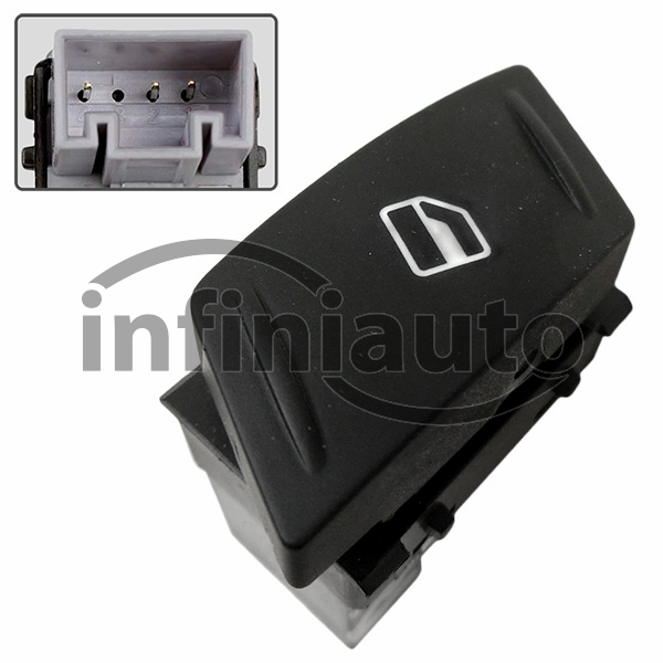 1Z0959856          INTERRUPTOR VIDRO VAG SKODA OCTAVIA II 2004-2013 VERDE      