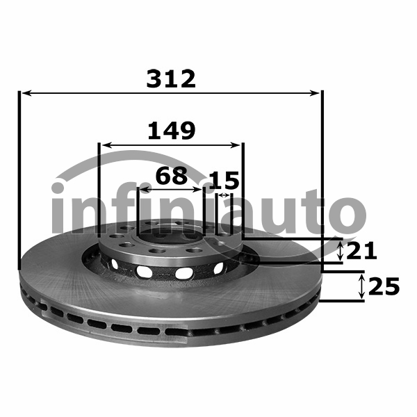 4B0615301A         DISCO TRAVAO VAG A4-A6 D 312X25                             