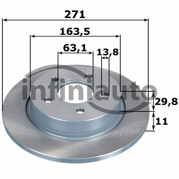 5302181            DISCO TRAVAO FORD FOCUS III 2011- 271X11                    
