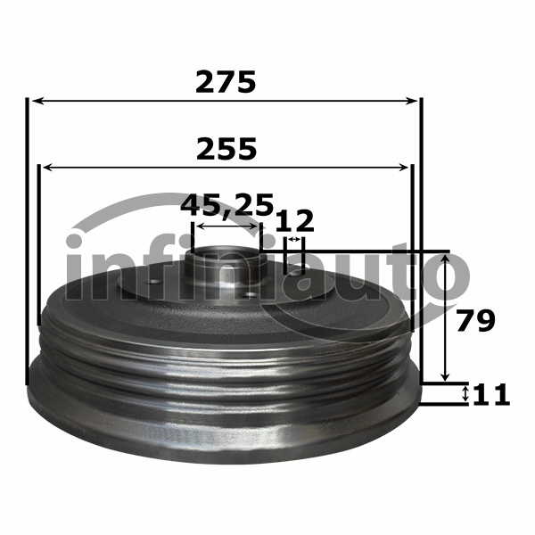 6K9501615          TAMBOR TRAVAO VAG RODA TRAS CADDY INCA                      