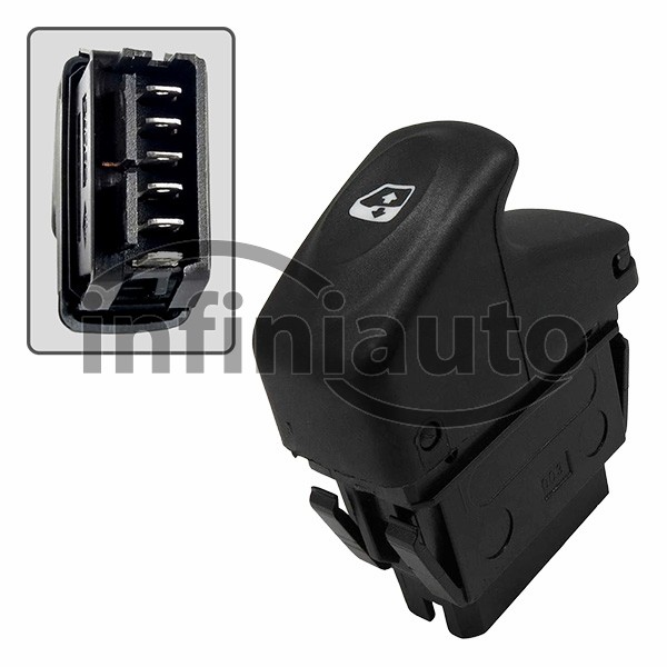7700429998         INTERRUPTOR VIDRO RENAULT CLIO II-KANGOO 1997- 6 TERMINAIS  