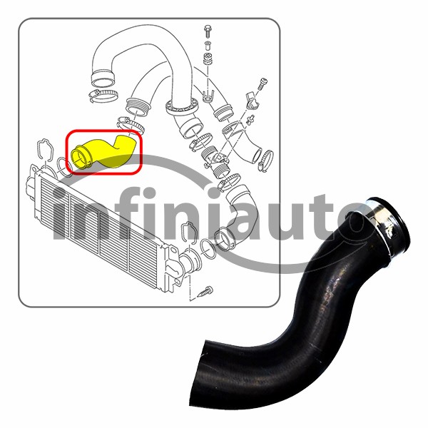 7E0145709C         TUBO INTERCOOLER VAG TRANSPORTER V 2003-2015 2.0 TDI        