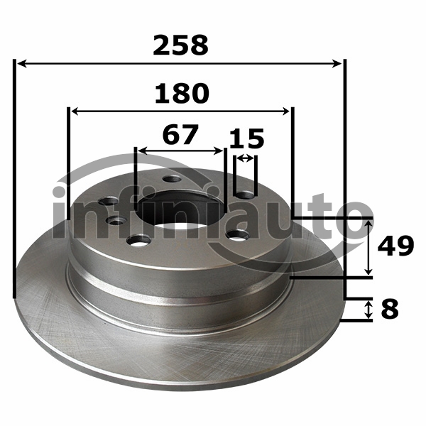 DT08958010         DISCO TRAVAO MERCEDES CLASS A B 258X8 OE 1694230912         